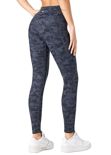 Willit Women's Fleece Lined Leggings Water Resistant Winter Pants Thermal High Waisted Yoga Hiking Running Tights Pockets Navy Blue S