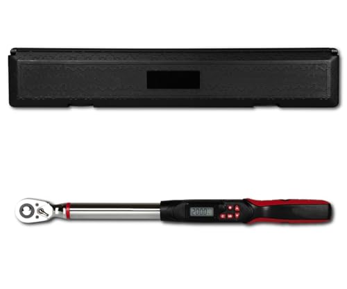 Tapha Tools 3/8 inch Digital Torque Wrench 5-99.5 ft-lbs (6.8-135 N-m) Torque Range ±2% Accuracy, LED and Buzzer Notification, Preset Memory, ISO 6789 Tested and Calibrated