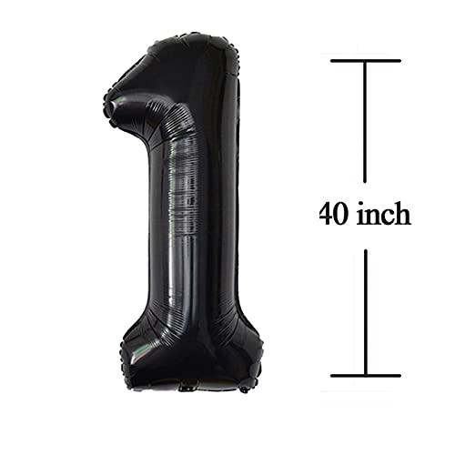 Black 30 Number Balloons Giant Jumbo Number 30 Foil Mylar Balloons for Women Men 30th Birthday Party Supplies 30 Anniversary Events Decorations