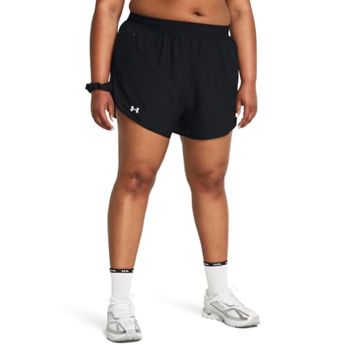 Under Armour Womens Fly by Shorts, (001) Black/Black/Reflective, Small