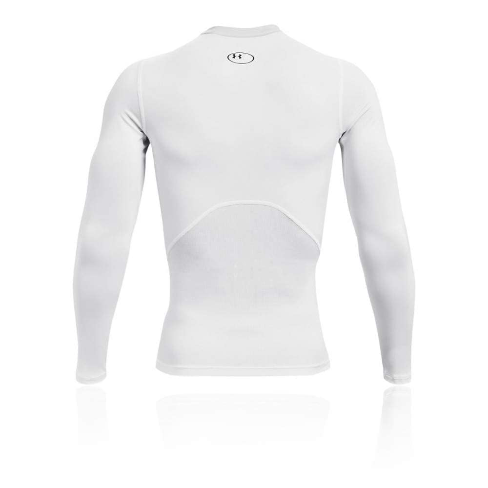 Under Armour Men's Armour HeatGear Compression Long-Sleeve T-Shirt , White (100)/Black, X-Large