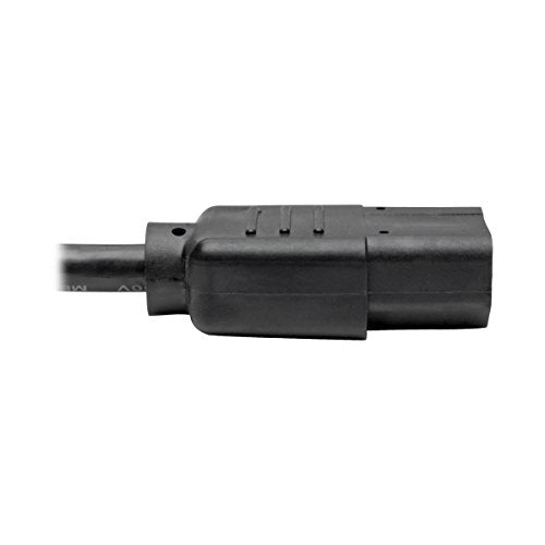 Tripp Lite Standard Computer Power Cord 10A,18AWG (NEMA 5-15P to IEC-320-C13) 20-ft.(P006-020) Black