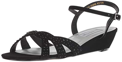 Touch Ups Women's Lena Wedge Sandal, Black, 8.5