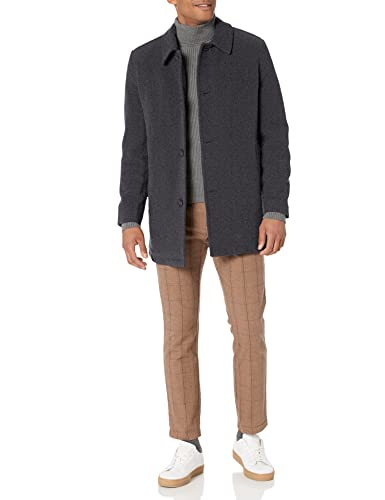 Cole Haan Signature Men's Wool Plush Car Coat, charcoal, Small
