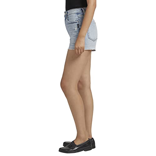 Silver Jeans Co. Women's Highly Desirable High Rise Short, Med Wash RCS271