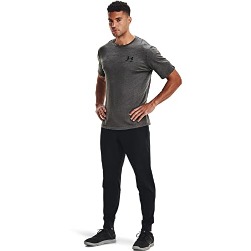 Under Armour Men's Sportstyle Left Chest Short-Sleeve T-Shirt , Charcoal Medium Heat (019)/Black , Large