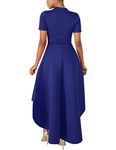 Womens Casual Short Sleeve Irregular Hem Ruched Blouse Asymmetrical Tee Shirts Dress Long Tunic Tops, Purple, 3X-Large