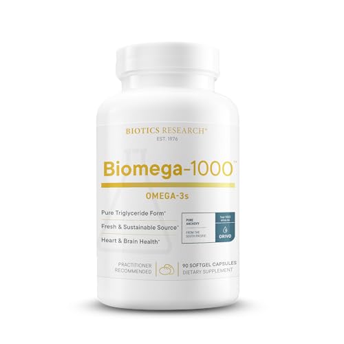 Biotics Research Biomega-1000™ DHA EPA 1000mg Omega 3 Fish Oil Supplement - Highly Concentrated Fish Oil Omega 3 Supplement Fatty acids for Women & Men - Supports Immune, Cardiovascular - 90 Softgels
