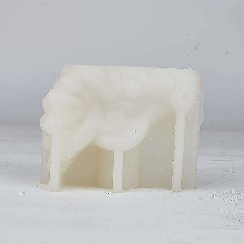 2 Pack Bell Orchid Mold Cylinder Orchid Mold Cylinder Candle Mold Resin Casting Mold Resin Making Molds Silicone Mold for Candle Home Decorate Mold Candle Making Mold 3D Animal Mold