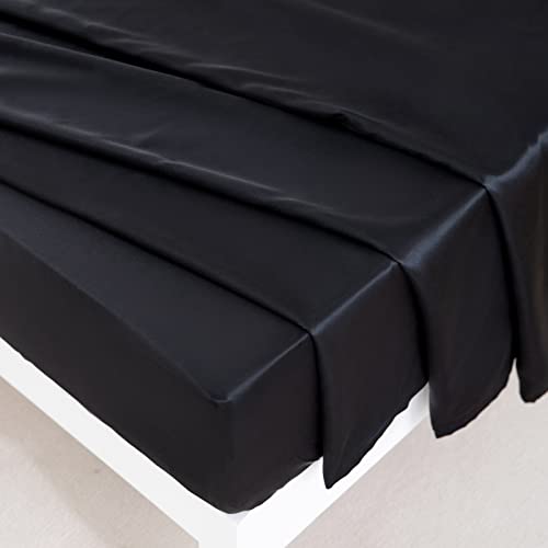 GOLAL Satin Sheets California King Size - 4 Pieces Luxury Silky Soft Bed Sheets, Wrinkle-Free Sage Green Satin Silk Sheet Set with 1 Deep Pocket Fitted Sheet, 1 Flat Sheet, 2 Pillow Cases