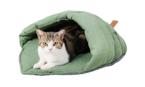 Scout & Friends Leaf Shape Pet Bed Warm Snuggle Cave for Cats and Small Dogs Machine Washable
