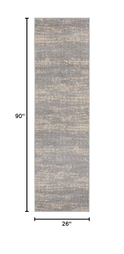 Nourison Home Essentials Indoor/Outdoor Solid Abstract Red 8' x Round Area Rug, Easy Cleaning, Non Shedding, Bed Room, Living Room, Dining Room, Backyard, Deck, Patio (8 Round)
