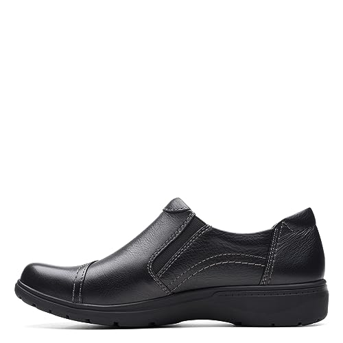 Clarks Women's Carleigh Ray Oxford, Black Leather, 8