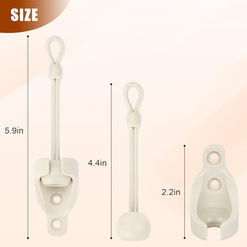 SeprochooSunshade Curtain Replacement Parts, Bungee Jumping kit, Suitable for Coolaroo's External Roller Blinds, and Compatible with Various Outdoor Sunshade Models(1set, Beige)