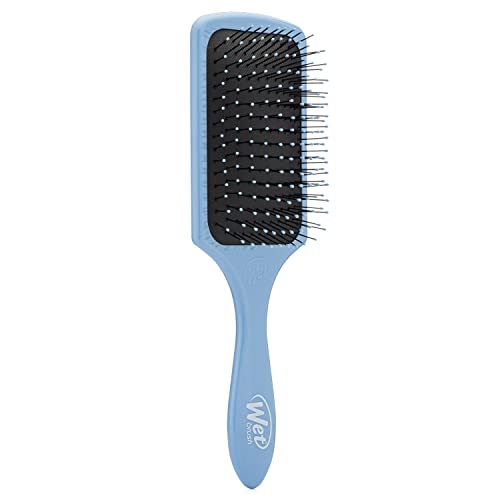 Wet Brush Paddle Detangler Hair Brush, Sky - Ultra-Soft IntelliFlex Detangling Bristles with AquaVent Design - Spread Hair Treatments Evenly - Pain-Free Hair Brush For Women, Men, Wet And Dry Hair