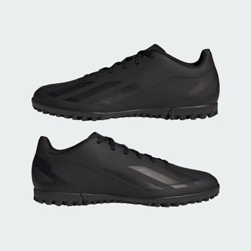 adidas Unisex X Crazyfast.4 Turf Sneaker, Core Black/Core Black/Core Black, 6.5 US Men