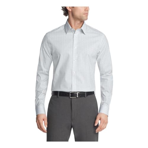 Calvin Klein Men's Dress Shirt Non Iron Stretch Slim Fit Check
