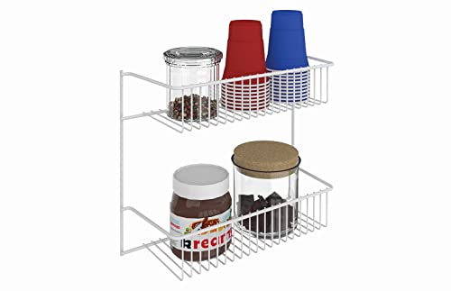 ClosetMaid 8002 2-Tier Wall Rack, 12-Inch Wide, White