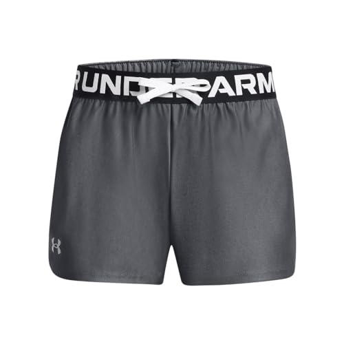 Under Armour Girls Play Up Solid Shorts, (573) Mystic Magenta / / Rebel Pink, Youth Small