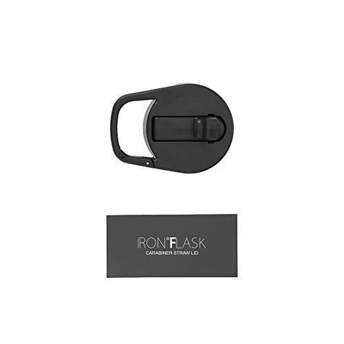 IRON °FLASK Carabiner Straw Lid for Wide Mouth Hydro Insulated Sports Modern Water Bottles, Simple BPA Free