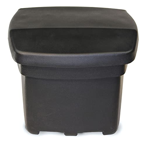 FCMP Outdoor - Outdoor Salt, Sand, and Storage Bin – Industrial Deck Box, Multi-purpose for Entranceways, Porch, Patio (SB140-BLK) Black (5 cu ft)