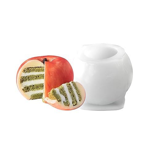 Midnadiy 3D Apple Silicone Mold - Christmas Candle Molds for Candle Making, Large Epoxy Resin Molds for DIY Handmade Soaps, Mousse Cake, Plaster Concrete Crafts & Christmas Home Decorations