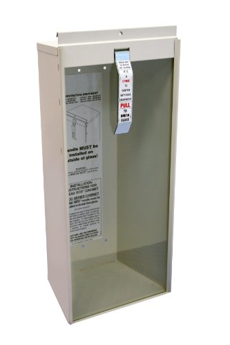 Kidde Fire Extinguisher Cabinet 5lb Surface Mount, for 5 Pound Dry Chemical Extinguisher, Heavy Duty Steel, Safety Glass, Vandal-Resistant,Beige