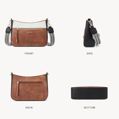 BOSTANTEN Crossbody Purses for Women Hobo Bags Shoulder Handbags With Detachable Guitar Strap