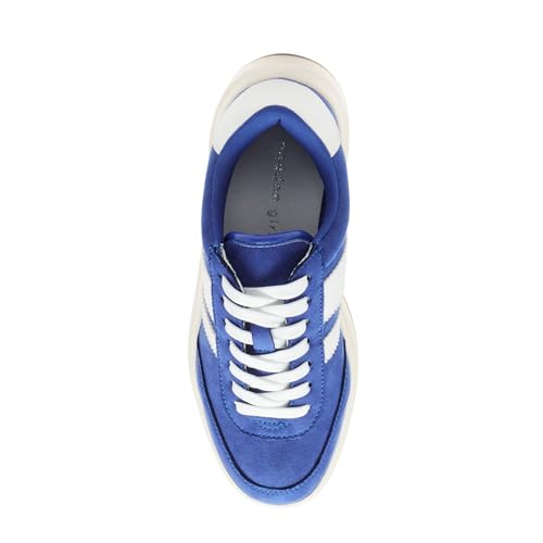 Madden Girl Women's Navida Sneaker, Blue/White, 11