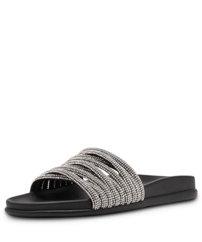 Madden Girl Women's Xana Slide Sandal, Black Multi, 6