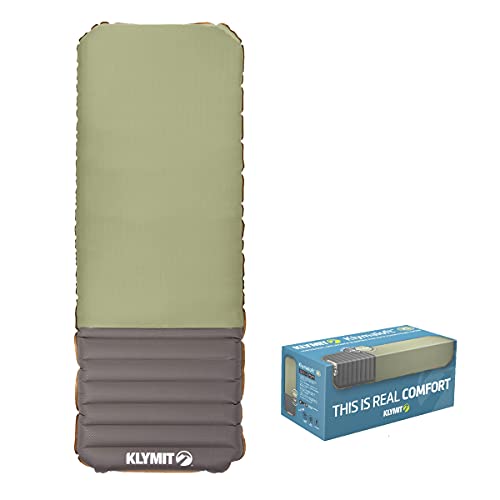 Klymit Klymaloft Extra Large Inflatable Air Bed, Sleeping Pad, Compact, Portable, Inflatable, Supportive, Hybrid, Airplane, Camping, Backpacking, Hammock, Pillow, Grey