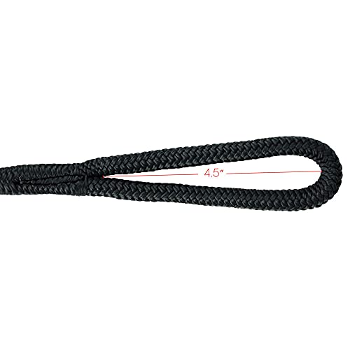 Extreme Max 3006.3398 BoatTector Premium Double Braid Nylon Fender Line Value 4-Pack - 3/8" x 6', White