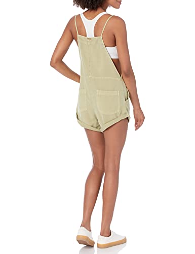 Billabong Women's Wild Pursuit Overalls, Square Neck Romper with Shorts, Featuring Adjustable Loose Tie Straps, Plus Front, Side & Back Pockets
