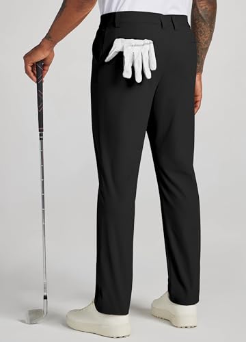 Willit Mens Golf Pants Stretch Dress Pants Quick Dry Work Business Slacks Casual Pants with 4 Pockets Deep Khaki 36W x 32L