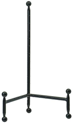 Red Co. Decorative Tripod Plate Stand and Art Holder Easel in Black Finish - 11.5" h