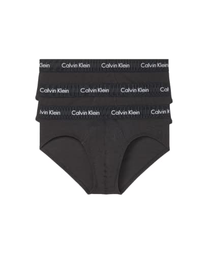 Calvin Klein Men's Cotton Stretch 3-Pack Brief, 3 Black, S