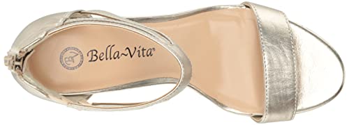 Bella Vita Women's Everly Heeled Sandal, Black Glitter, 9.5 Narrow