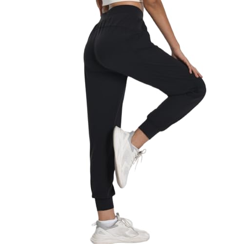 Hooxum Women Joggers Pants Athletic - Lightweight Lounge Pants Soft Sweatpants with Pocket for Workout Casual Jogging Running Black-S