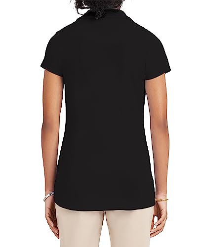 Nautica Juniors Uniform Short Sleeve Performance Polo, black, 1