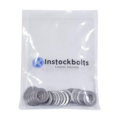 M4 x 9mm OD Flat Washer, 18-8 (304) Stainless Steel Washers Flat, 100PCS
