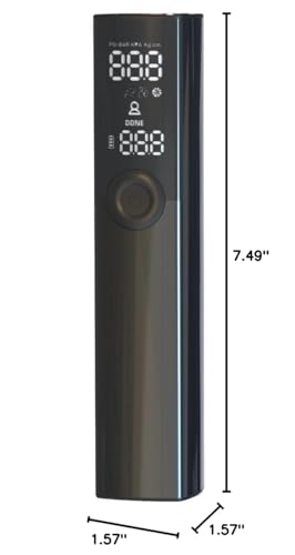 Woowind BP188 Bike Pump, The Pro Electric Bicycle Pump Tire Inflator Portable Air Compressor with Schrader, Presta and Dunlop Valve Adapters - 120 PSI (Black)