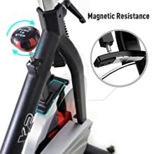 JOROTO Belt Drive Indoor Cycling Bike with Magnetic Resistance Exercise Bikes Stationary (300 Lbs Weight Capacity) (Updated)