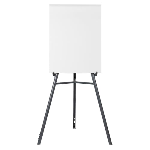 MasterVision Quantum Heavy Duty Display Easel, 35.62" to 61.22" High, Plastic, Black
