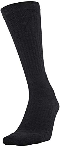 Under Armour Adult Training Cotton Crew Socks, Multipairs , Black (6-Pairs) , X-Large