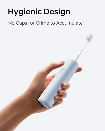 Laifen Wave Electric Toothbrush, Oscillation & Vibration Sonic Electric Toothbrush for Adults with 3 Brush Heads, IPX7 Waterproof Magnetic Rechargeable Travel Powered Toothbrush (Blue ABS)