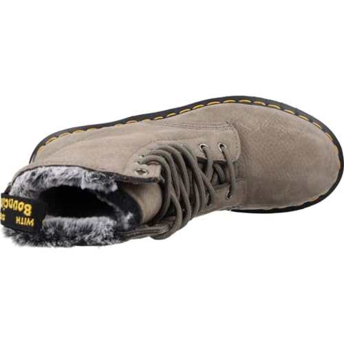 Dr. Martens Women's 1460 Serena Fashion Boot, Nickel Grey Milled Nubuck Wp, 5