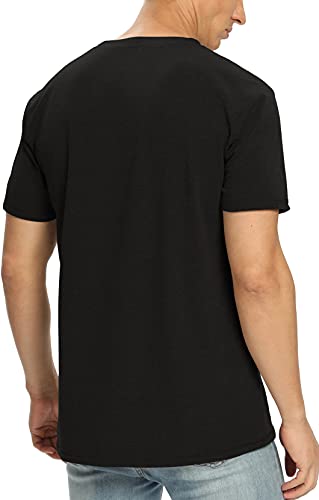NITAGUT Men's Soft Cotton Crewneck T-Shirt Casual Long Sleeve Plain Tshirt Work Tee Shirt Small Heather Brown