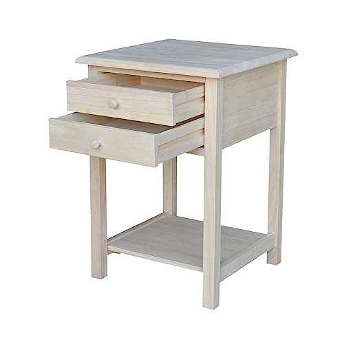 IC International Concepts Farmhouse Bench Solid Parawood Entryway Dining Bedroom Furniture, 14.4"W x 47"D x 18.7"H, Paint or Stain in Any Color, Unfinished