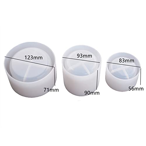 Round Plant Pot Resin Mold Silicone DIY Cylinder Resin Plant Mold for DIY Gardening Pots Craft Home Decorations