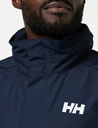 Helly Hansen Men's Dubliner Waterproof Windproof Breathable Rain Coat Jacket, 597 Navy, Small